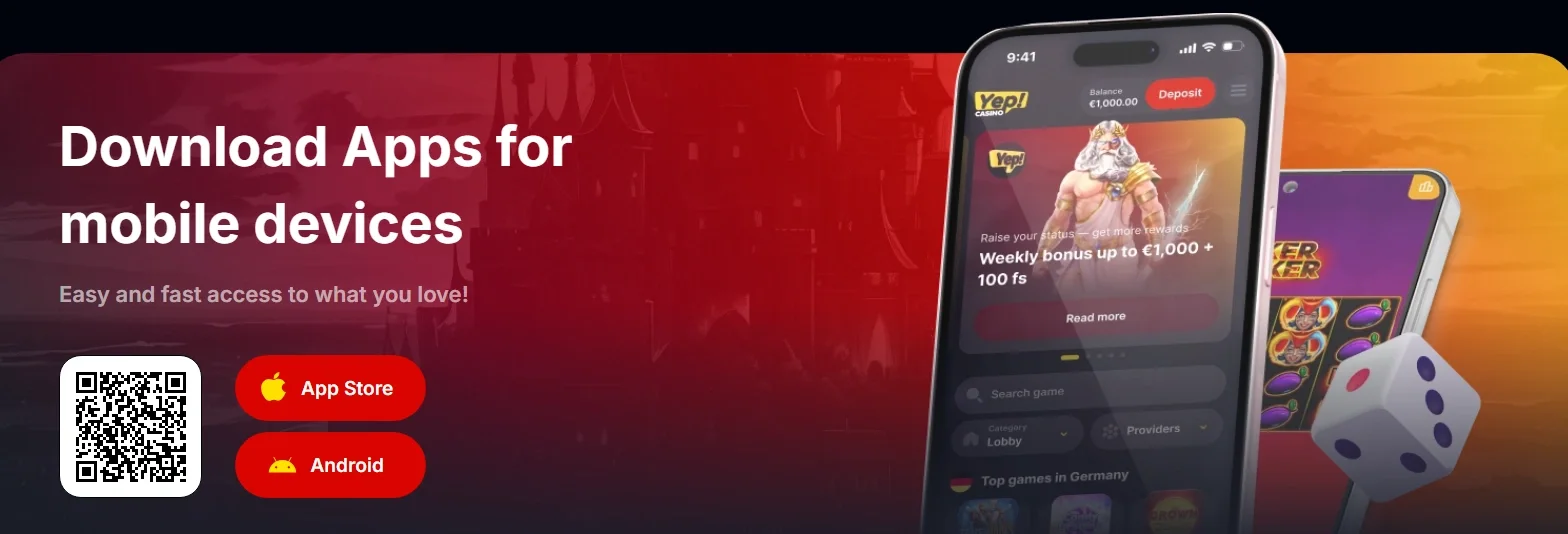 Yep Casino Mobile App